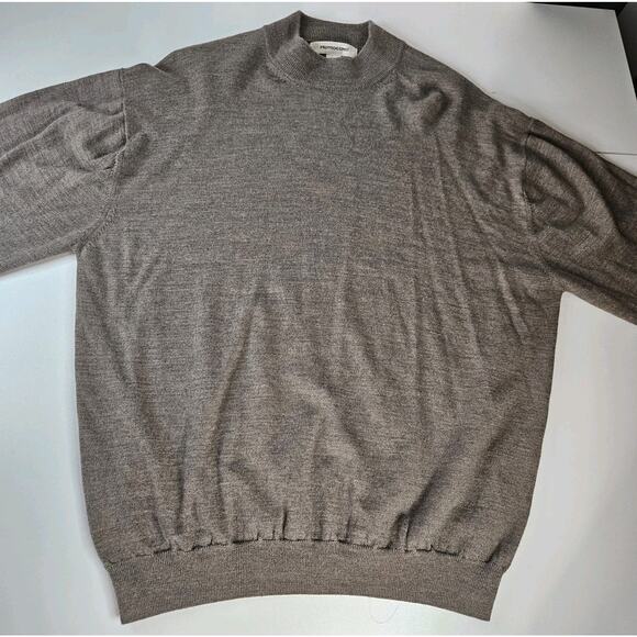 Pronto Uomo Extra Fine Merino Wool Mock Neck Knit Pullover Sweater XXL Classic - Picture 2 of 7